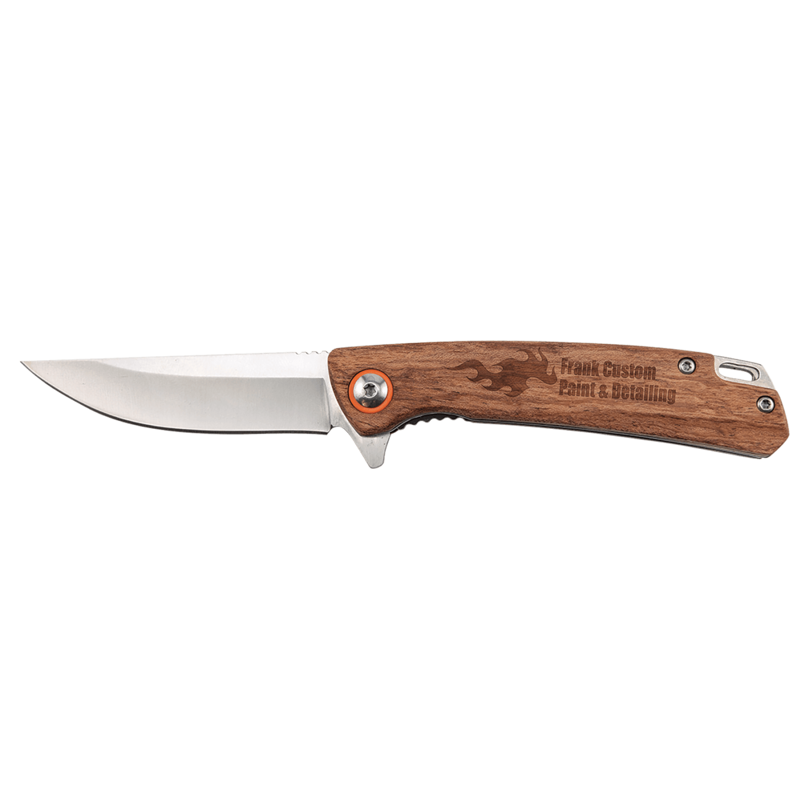 BR1034 - Bison River 4" Wood Everyday Carry Knife with Ball Bearing Open Mechanism thumbnail 2