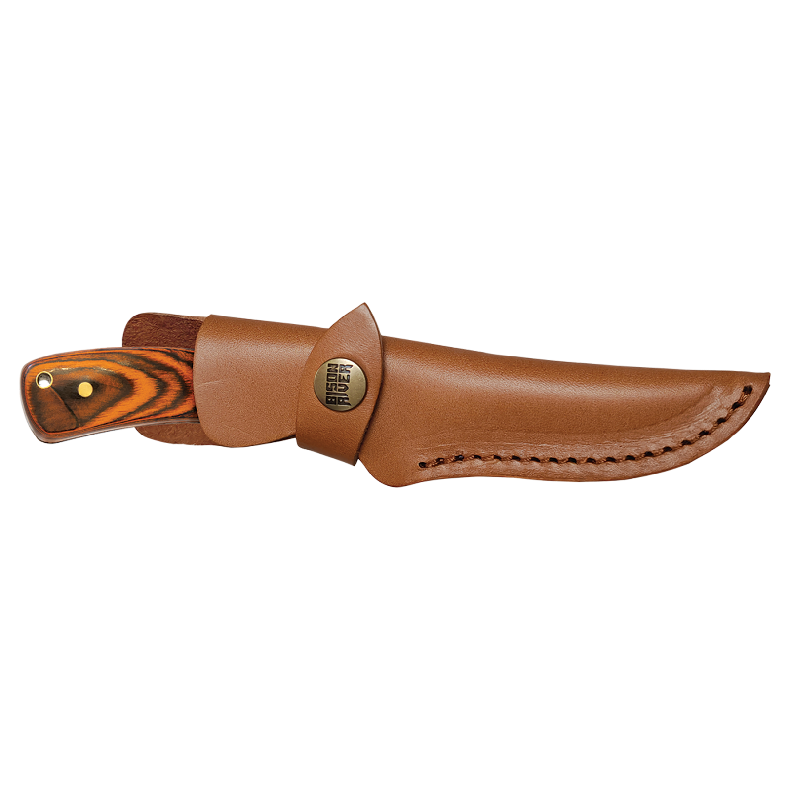 Bison Fixed Blake Knife with Sheath. Add $2-$10 for customization. thumbnail 3