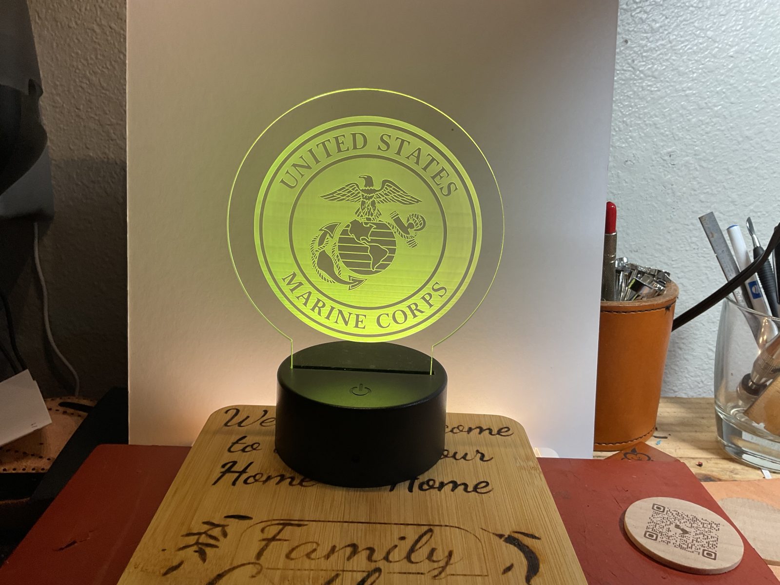 Military night lights. Battery or USB operated. No batteries included. Includes remote control.