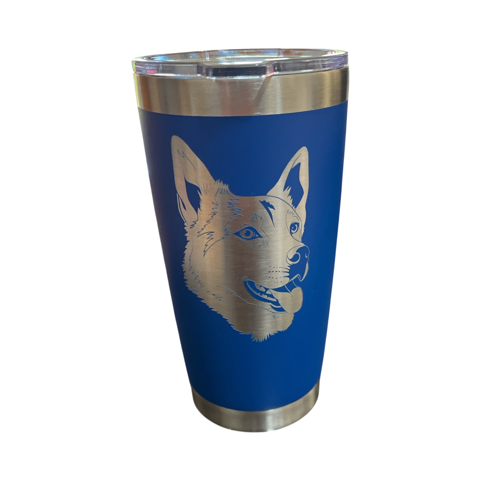 blue tumbler